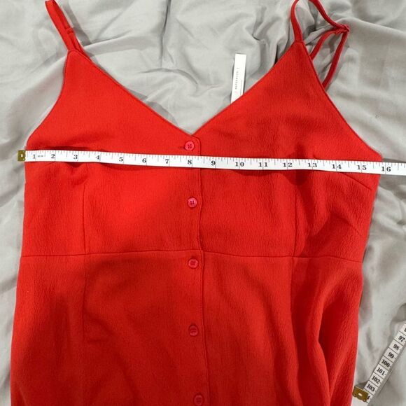 ASOS maternity‎ Red Button Up Sleeveless Dress Size 4 NWT - Picture 7 of 8